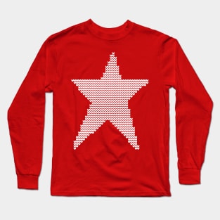 White Christmas Star Long Sleeve T-Shirt